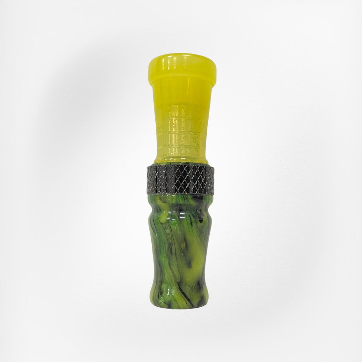 specklebelly goose call yellow and green